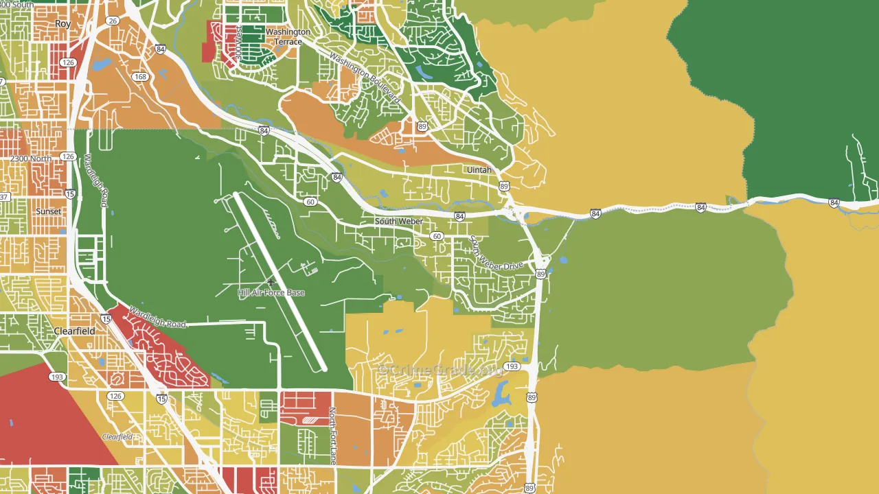 South Weber, UT Map of Theft Rates