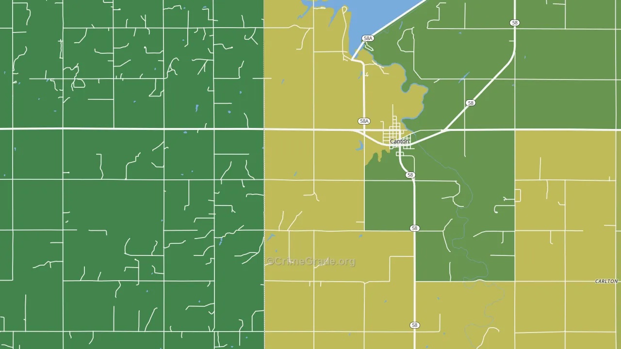 Southard, OK Map of Theft Rates