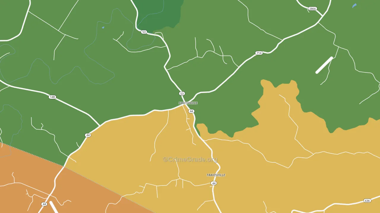 Southville, KY Map of Theft Rates