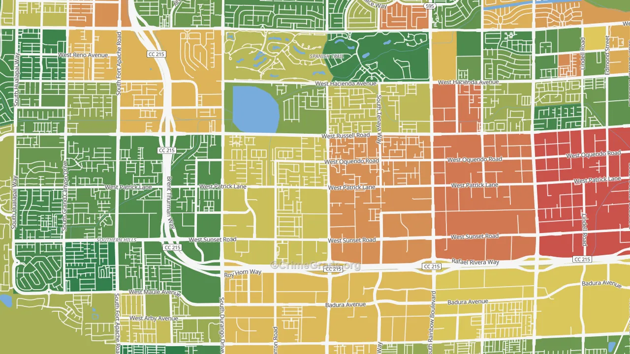 Sovana, Spring Valley, NV Map of Theft Rates