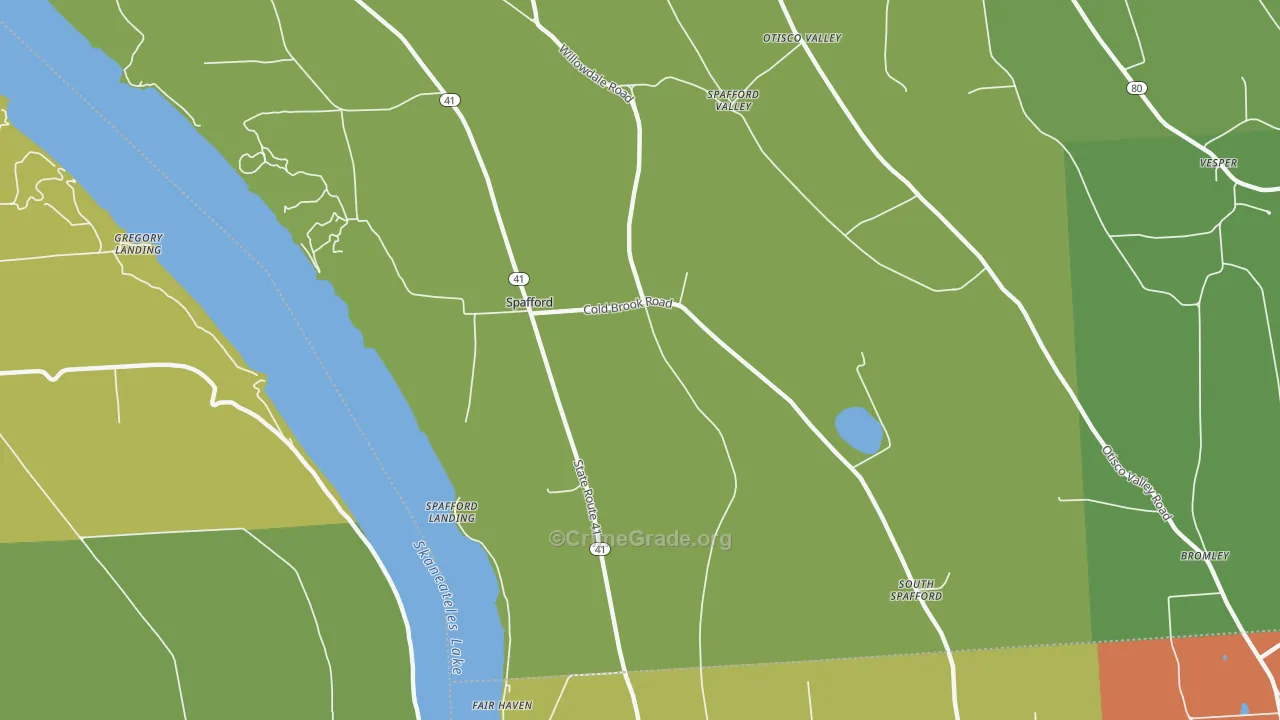 Spafford, NY Map of Theft Rates