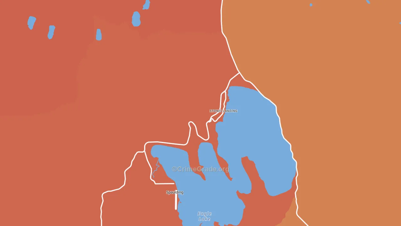 Spalding Tract, CA Map of Theft Rates