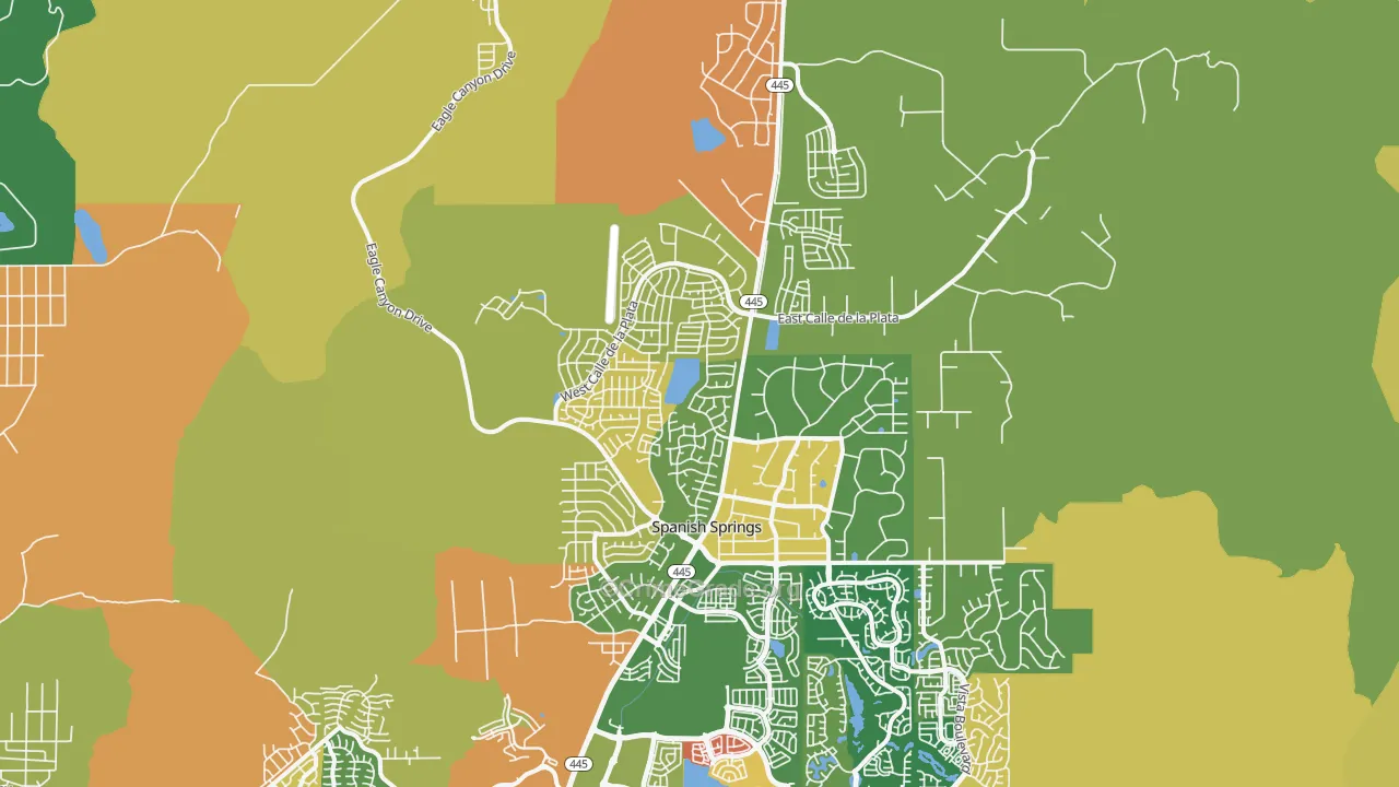 Spanish Springs, NV Map of Theft Rates