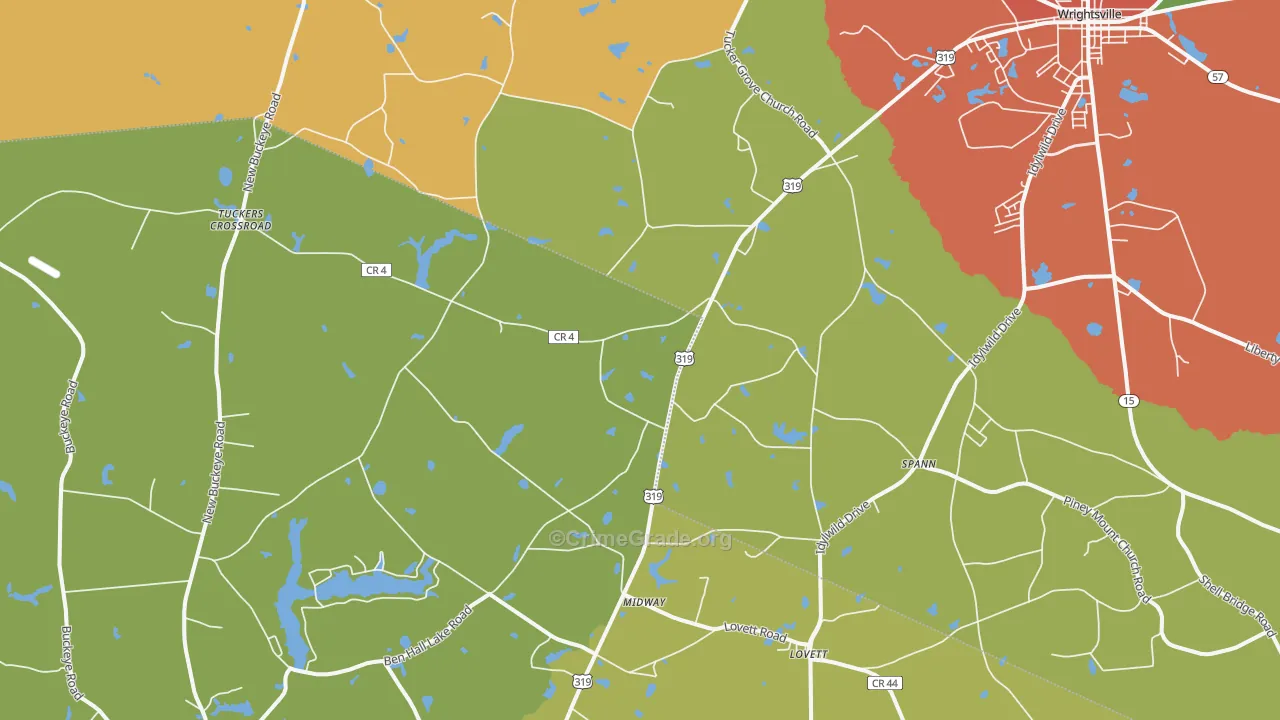 Spann, GA Map of Theft Rates