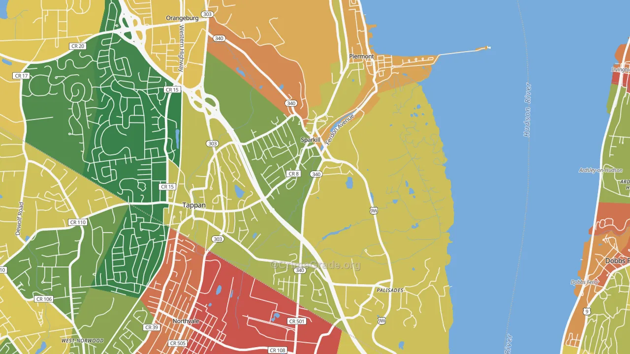 Sparkill, NY Map of Theft Rates