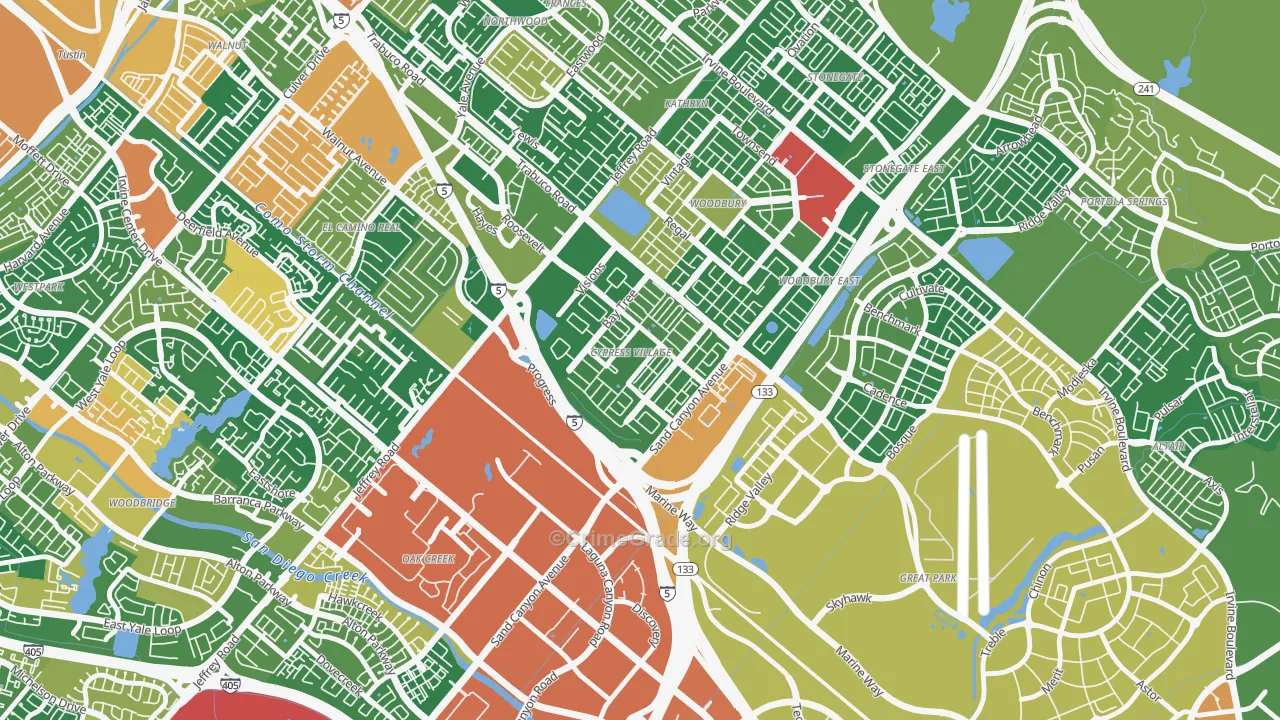 Spectrum, Irvine, CA Map of Theft Rates