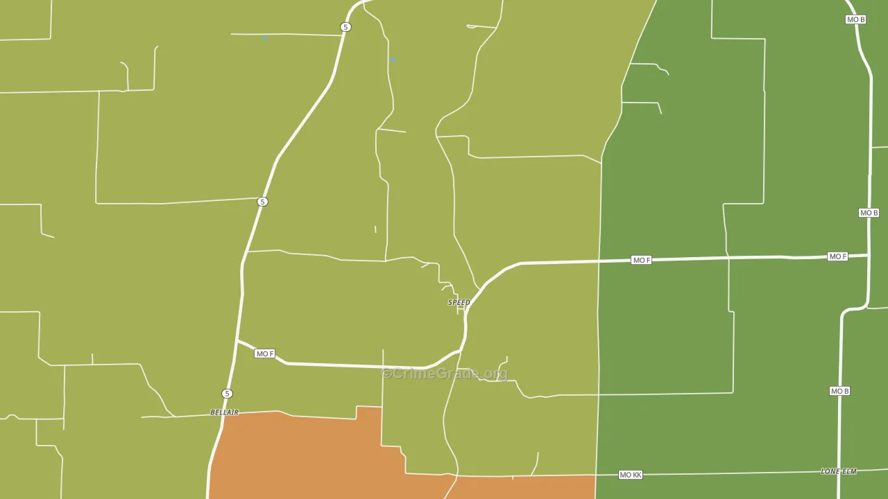 Speed, MO Map of Theft Rates