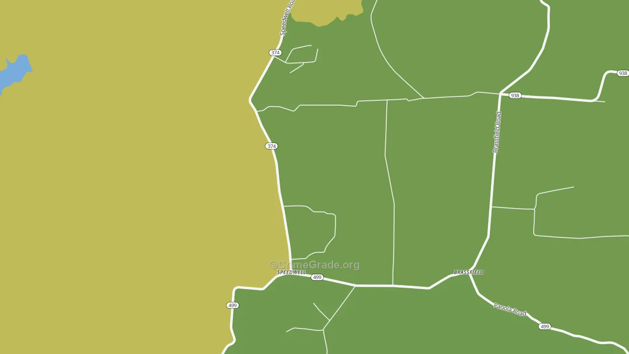 Speedwell, KY Map of Theft Rates