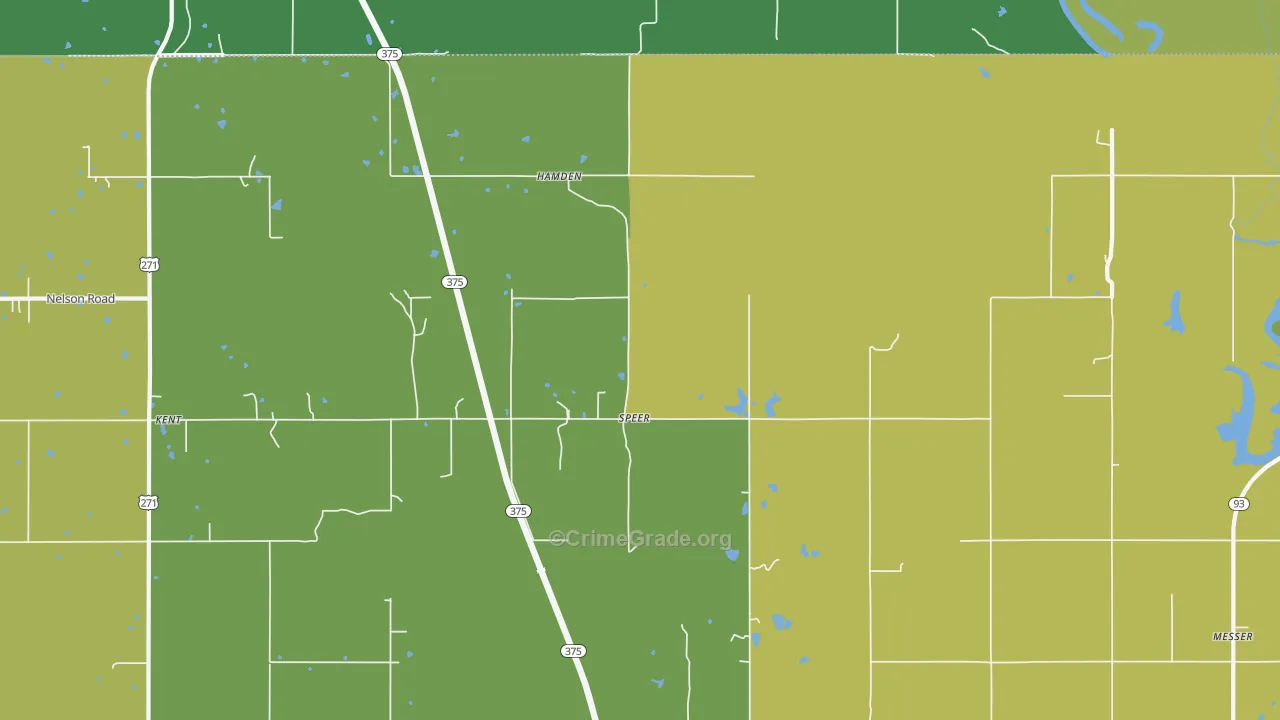 Speer, OK Map of Theft Rates