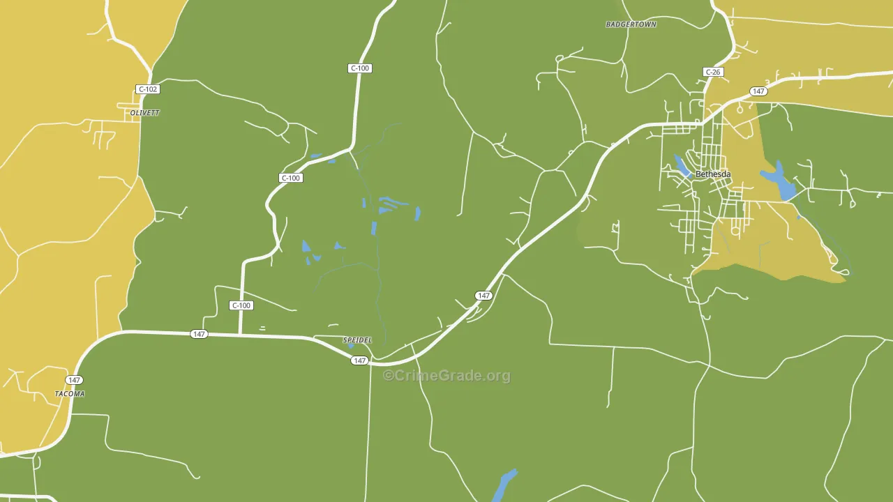 Speidel, OH Map of Theft Rates