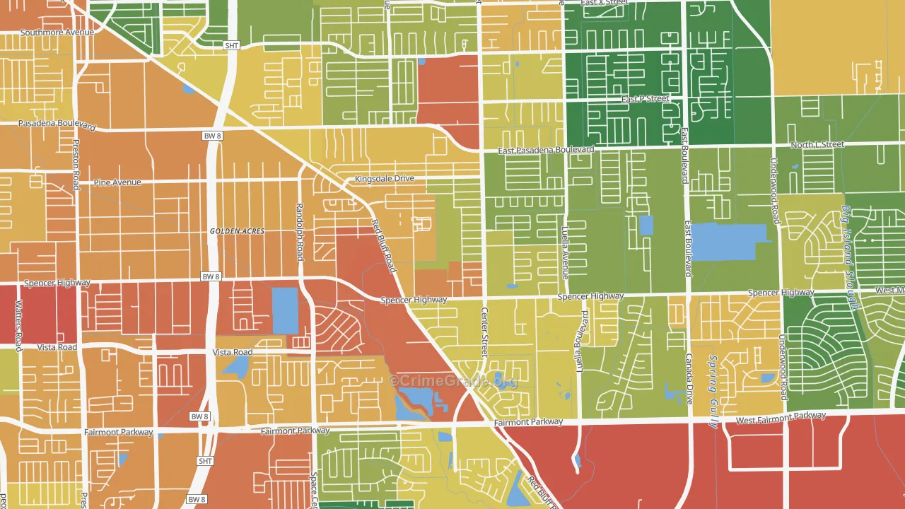 Spencer View Terrace, Deer Park, TX Map of Theft Rates