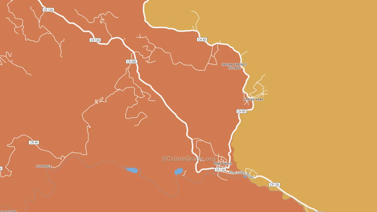 Sphinx Park, CO Map of Theft Rates