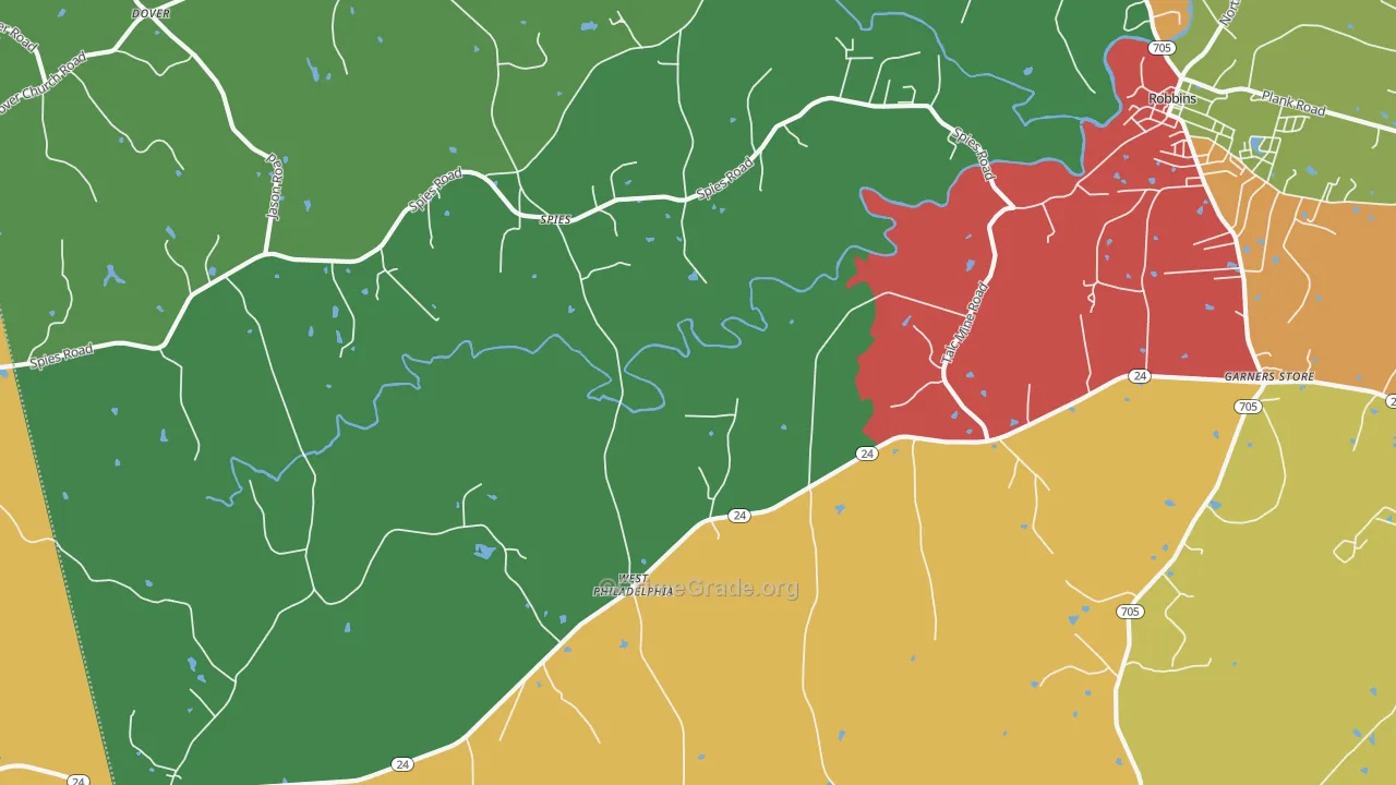 Spies, NC Map of Theft Rates