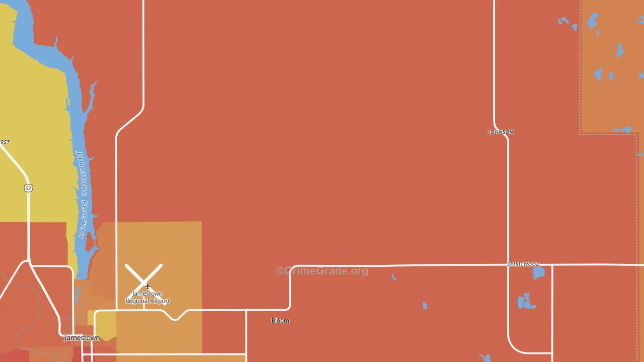 Spiritwood, ND Map of Theft Rates