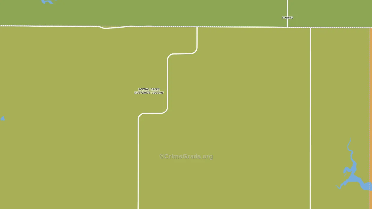 Spring Creek Colony, SD Map of Theft Rates