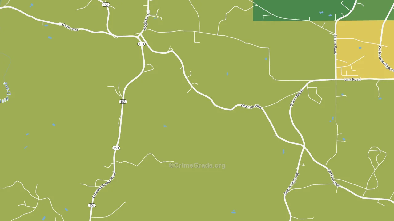 Spring Valley, PA Map of Theft Rates