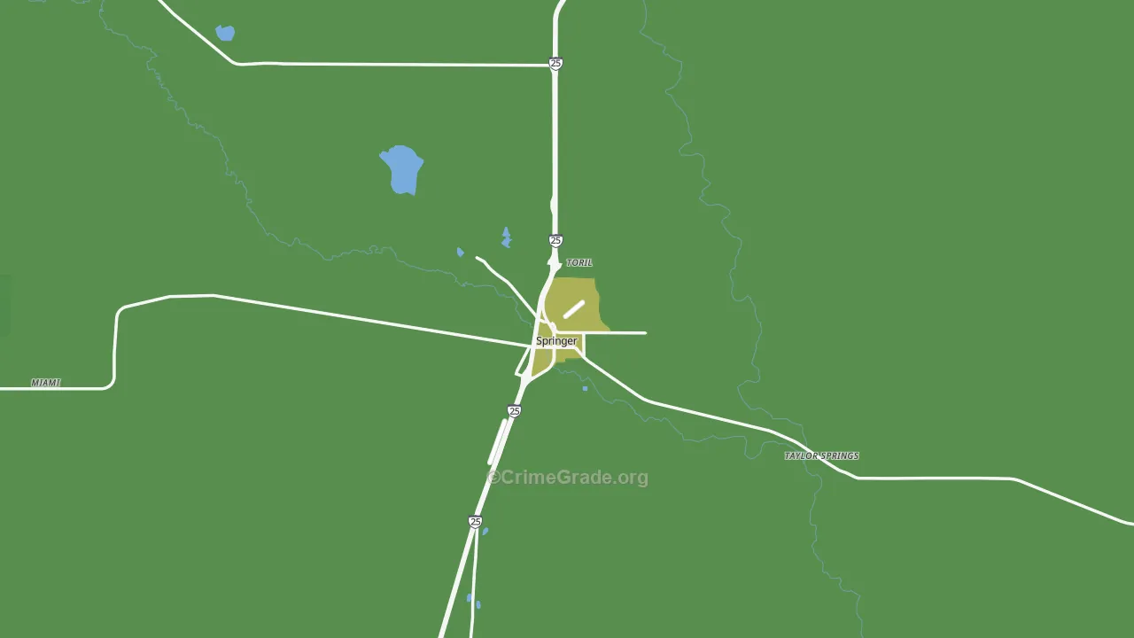 Springer, NM Map of Theft Rates