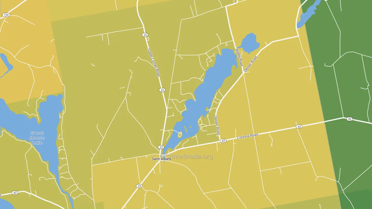St. Albans, ME Map of Theft Rates
