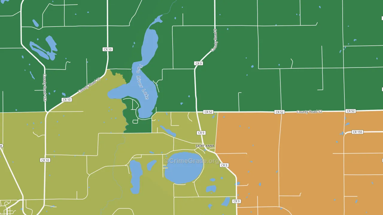 St. Anna, MN Map of Theft Rates