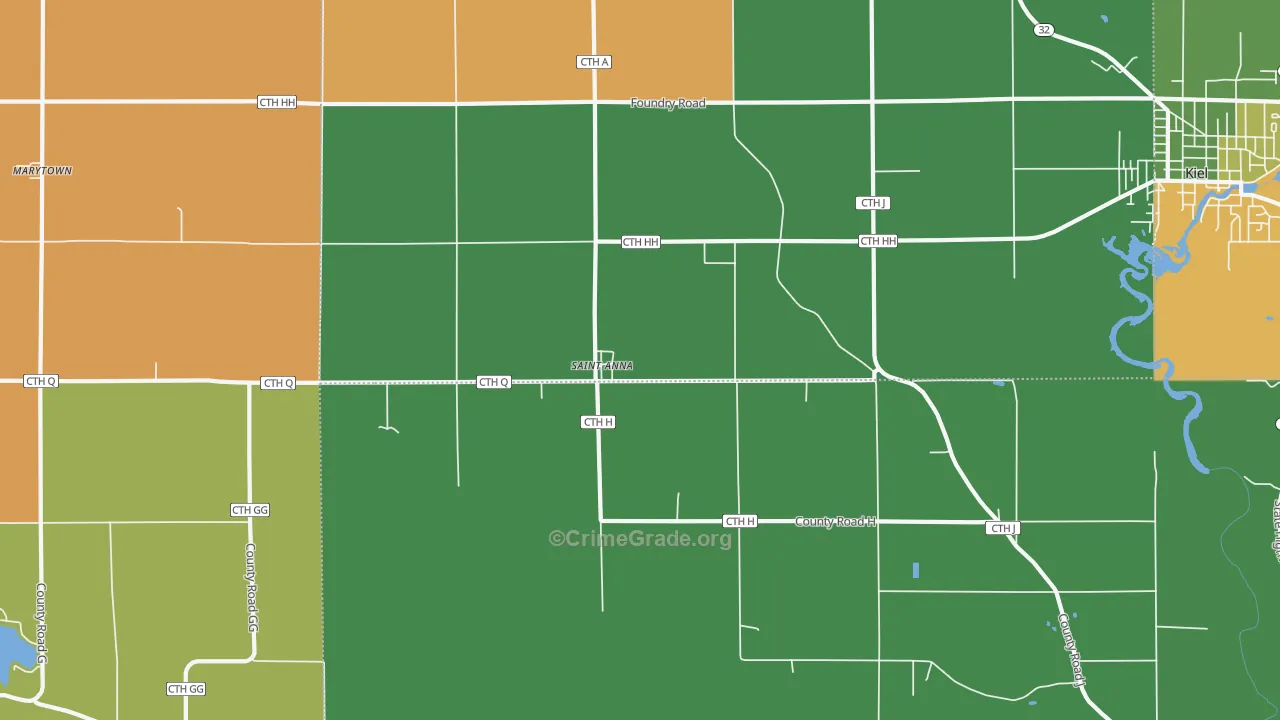 St. Anna, WI Map of Theft Rates