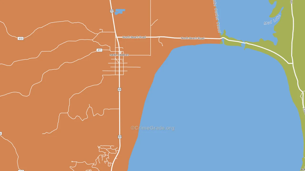 St. Charles, ID Map of Theft Rates