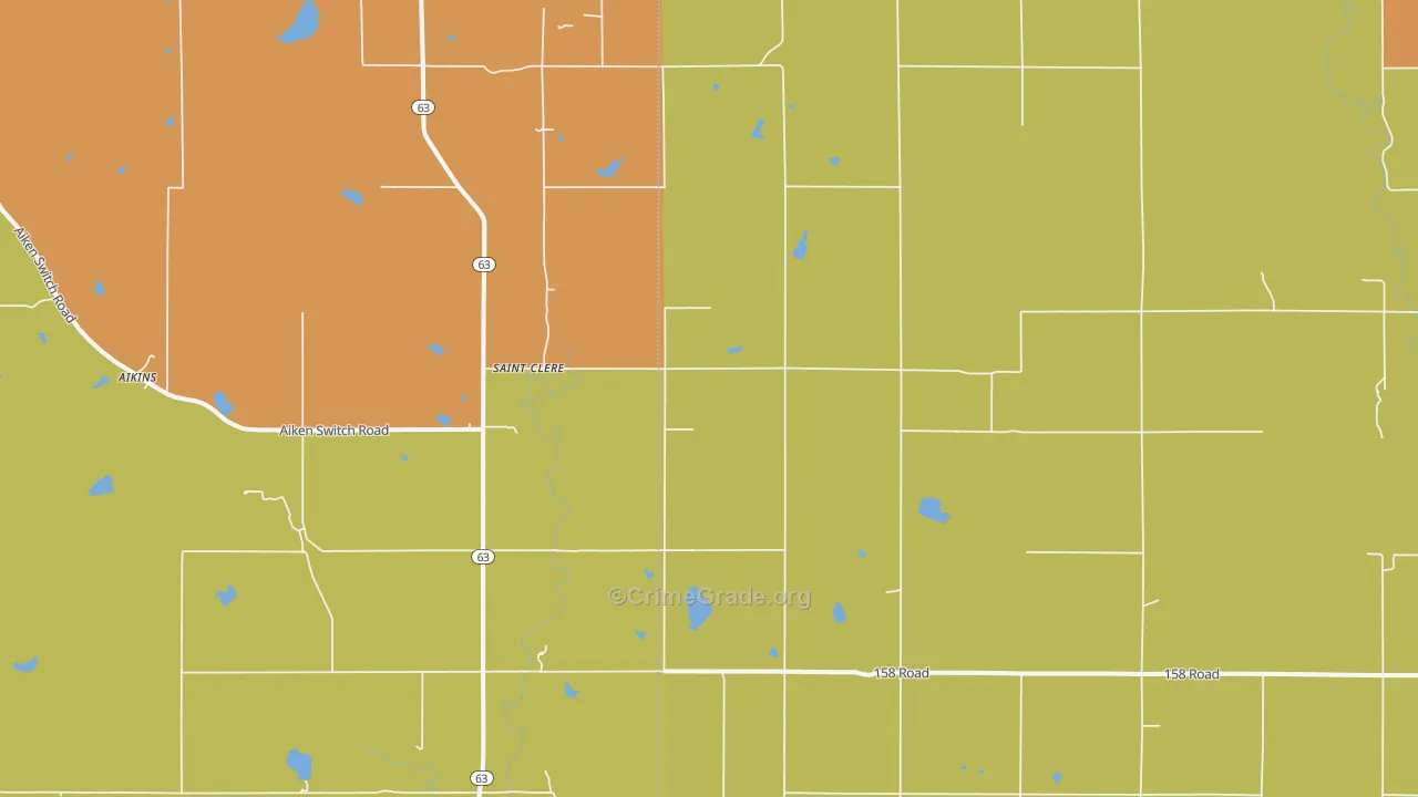 St. Clere, KS Map of Theft Rates