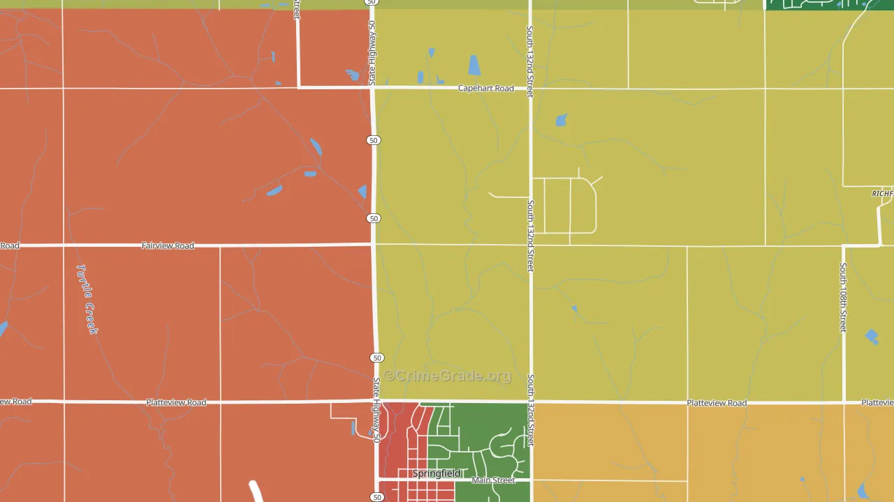 St. Columbans, NE Map of Theft Rates