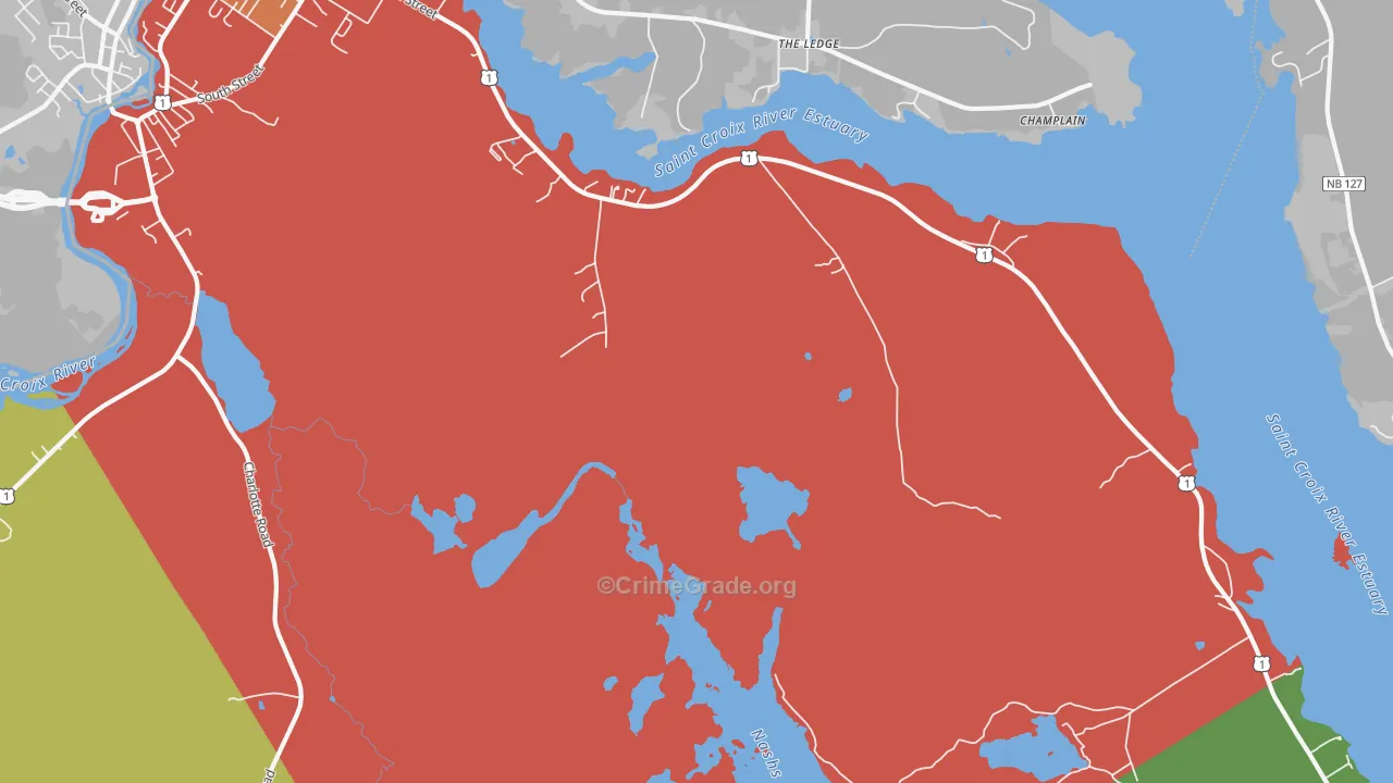 St. Croix Junction, ME Map of Theft Rates