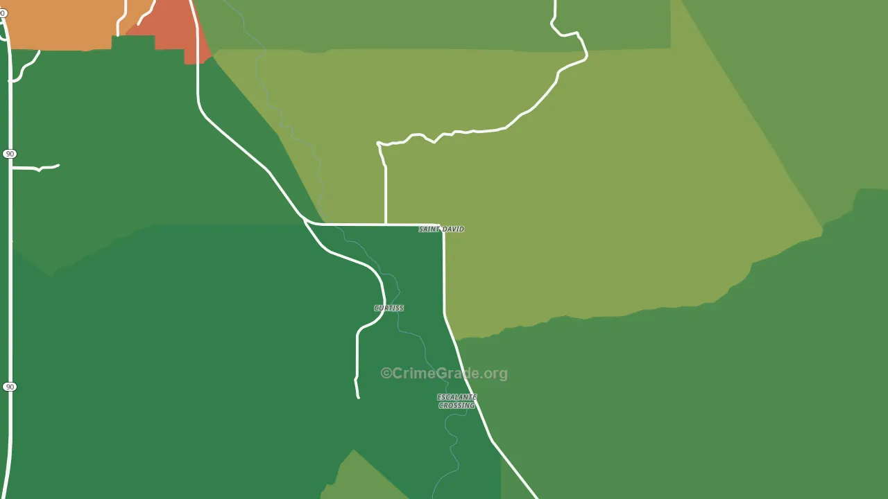 St. David, AZ Map of Theft Rates