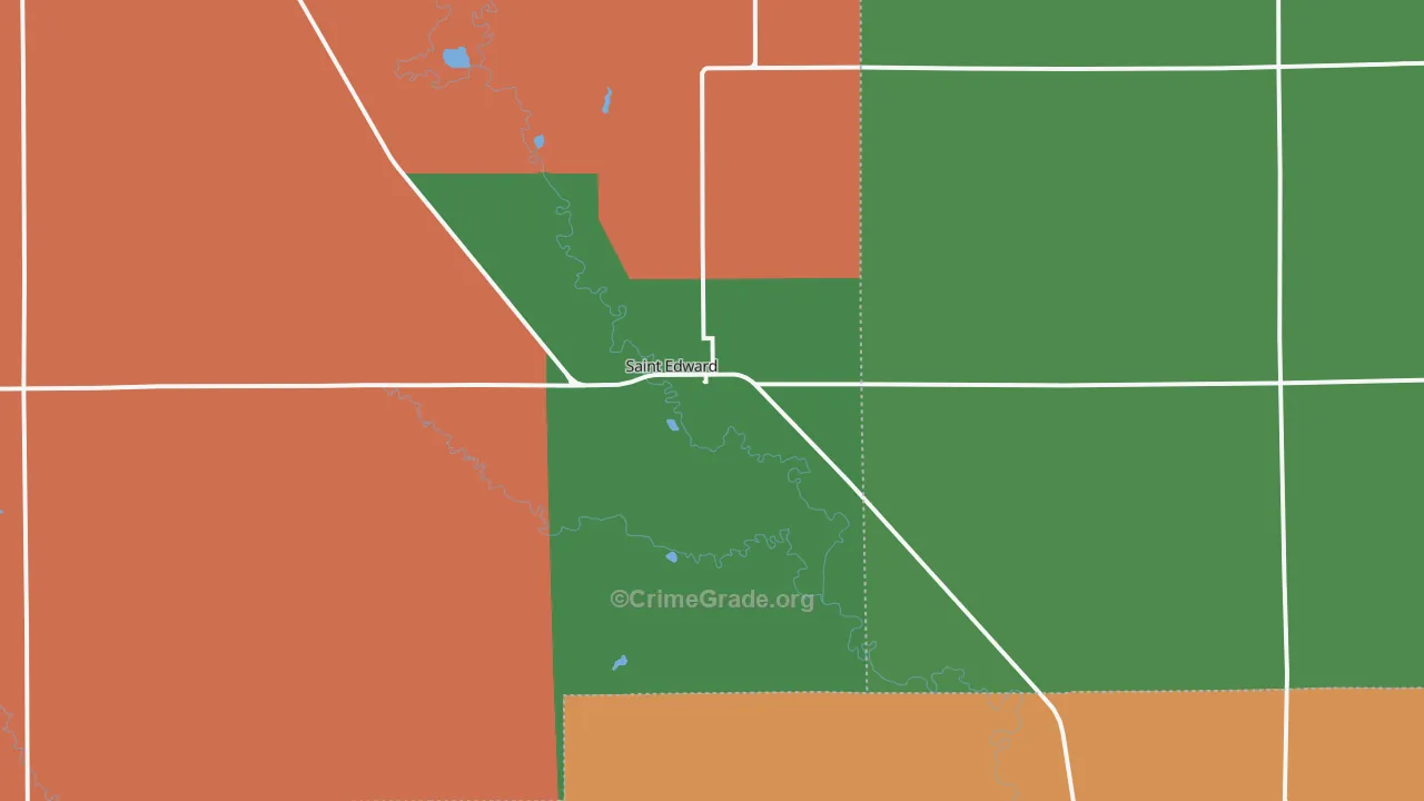 St. Edward, NE Map of Theft Rates