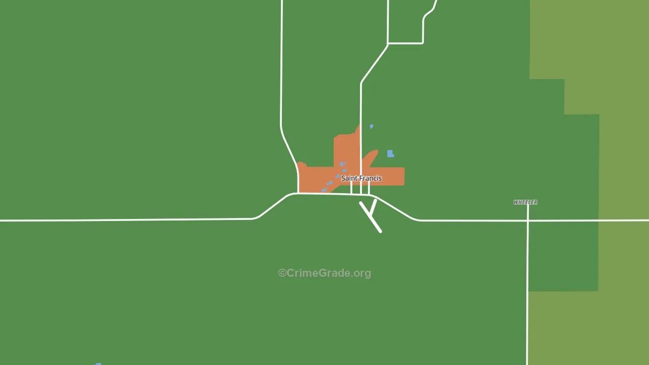 St. Francis, KS Map of Theft Rates