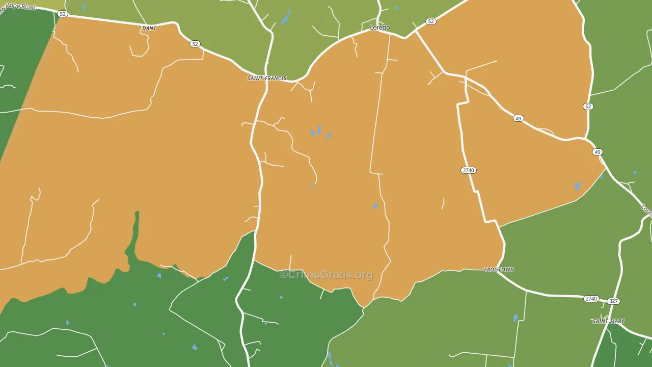 St. Francis, KY Map of Theft Rates