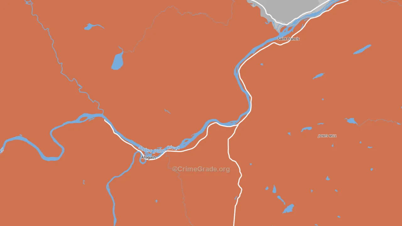 St. Francis, ME Map of Theft Rates