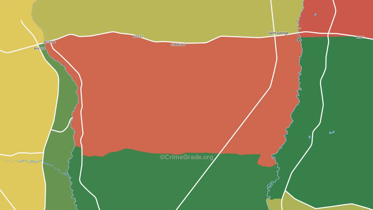 St. George, GA Map of Theft Rates