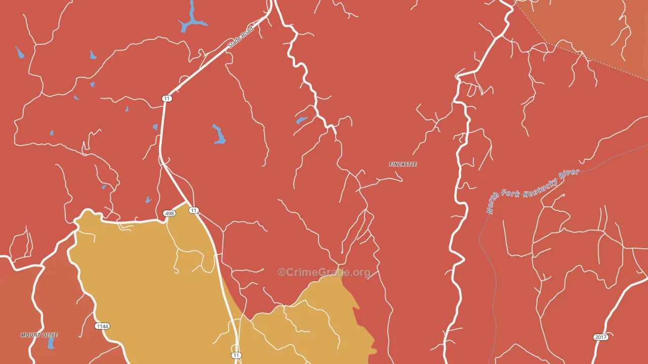 St. Helens, KY Map of Theft Rates