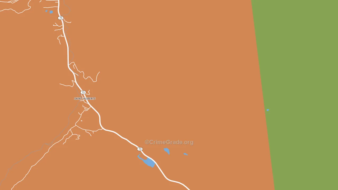 St. Huberts, NY Map of Theft Rates