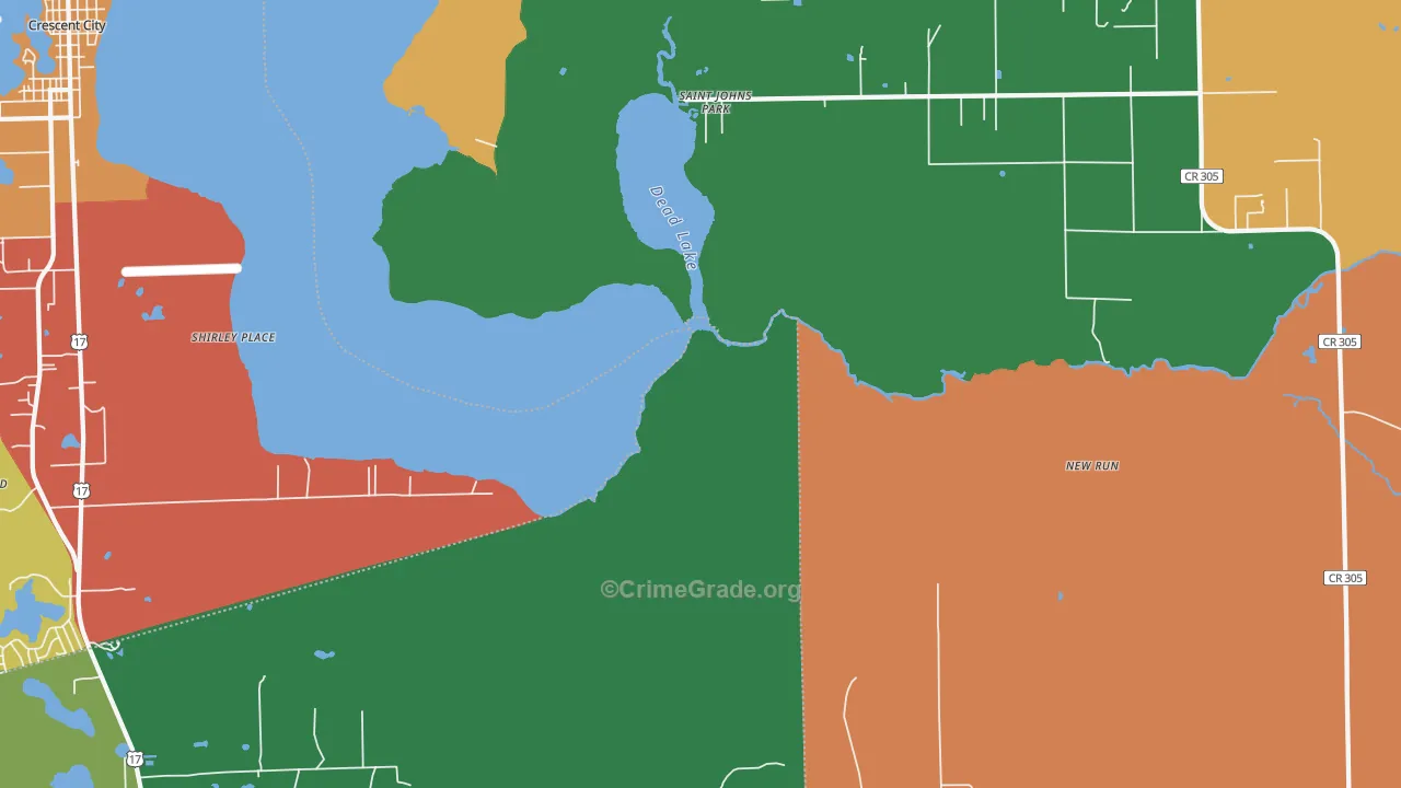 St. Johns Park, FL Map of Theft Rates