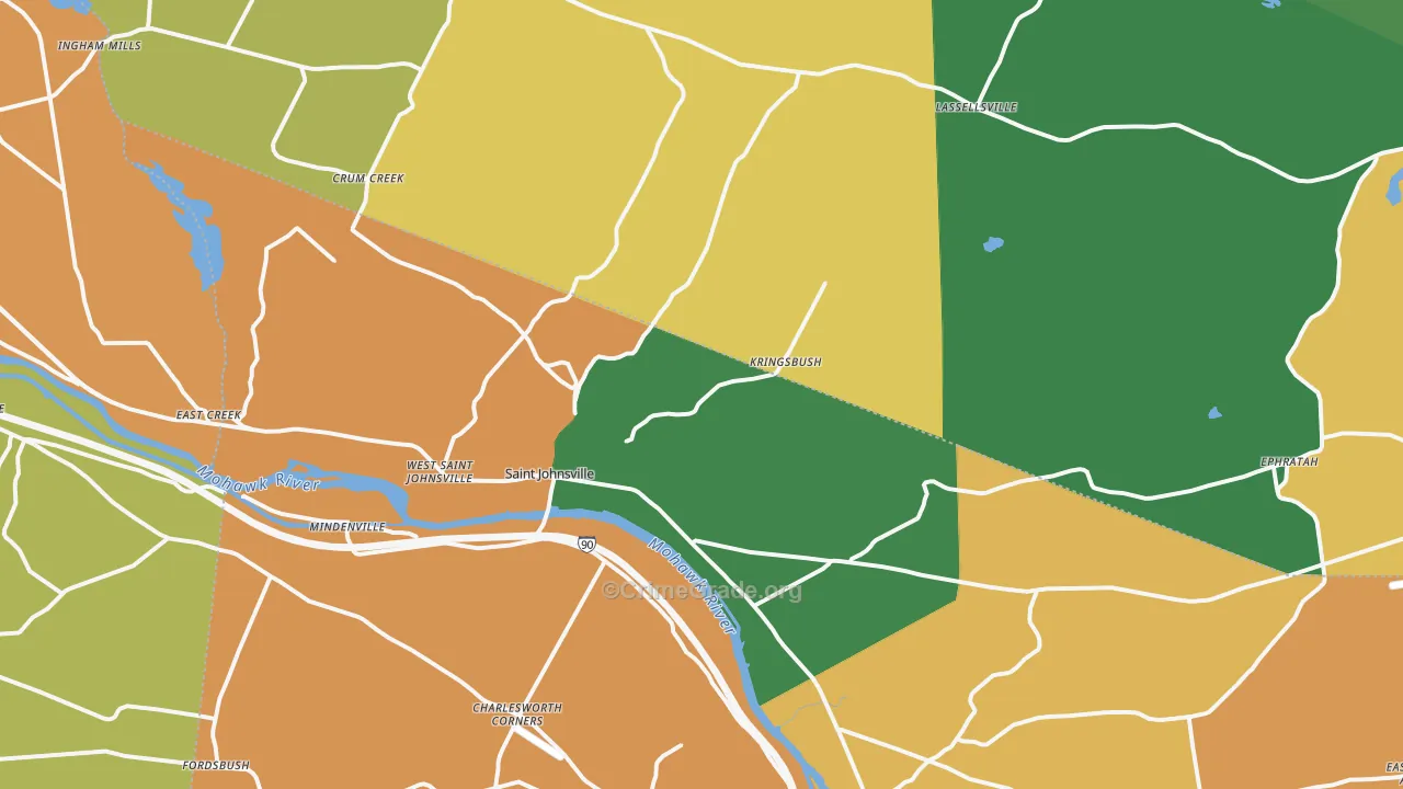 St. Johnsville, NY Map of Theft Rates