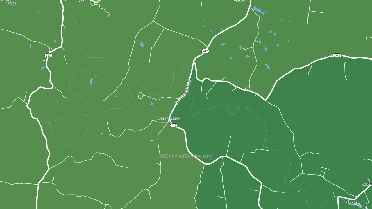 St. Joseph, KY Map of Theft Rates