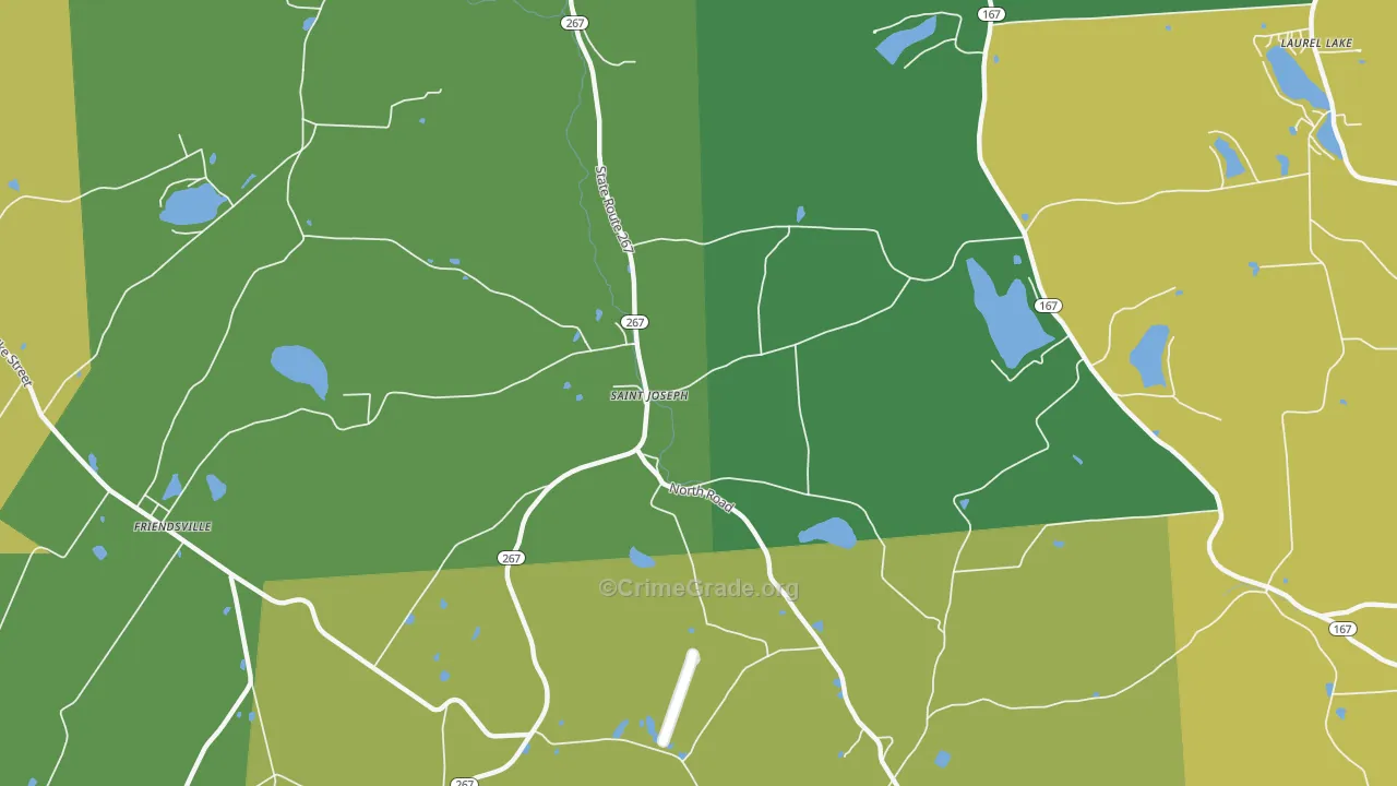 St. Joseph, PA Map of Theft Rates