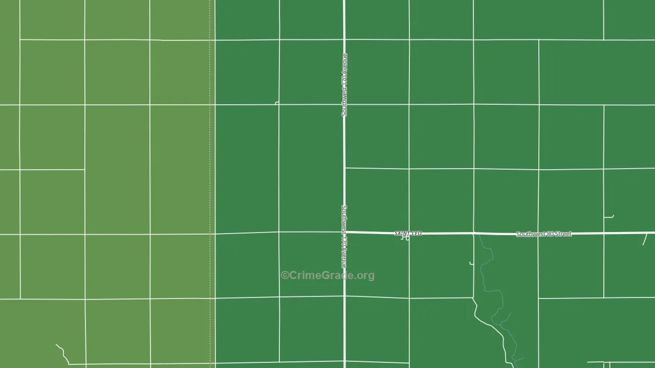 St. Leo, KS Map of Theft Rates