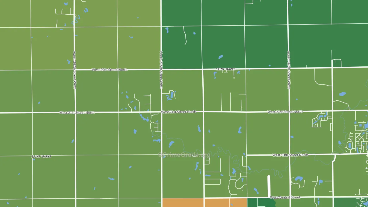 St. Marks, KS Map of Theft Rates
