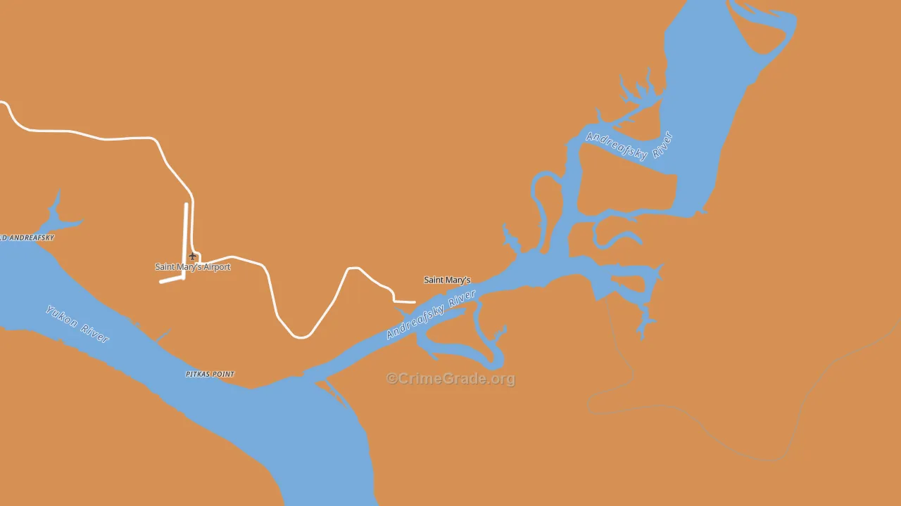 St. Marys, AK Map of Theft Rates