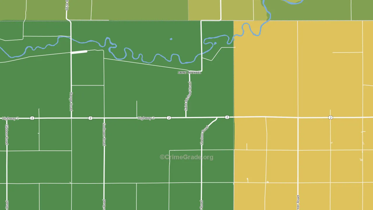 St. Michael, NE Map of Theft Rates