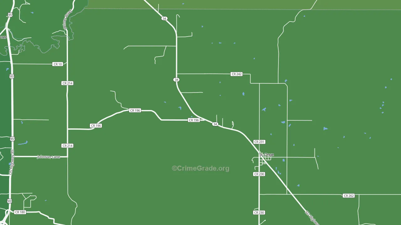 St. Onge, SD Map of Theft Rates