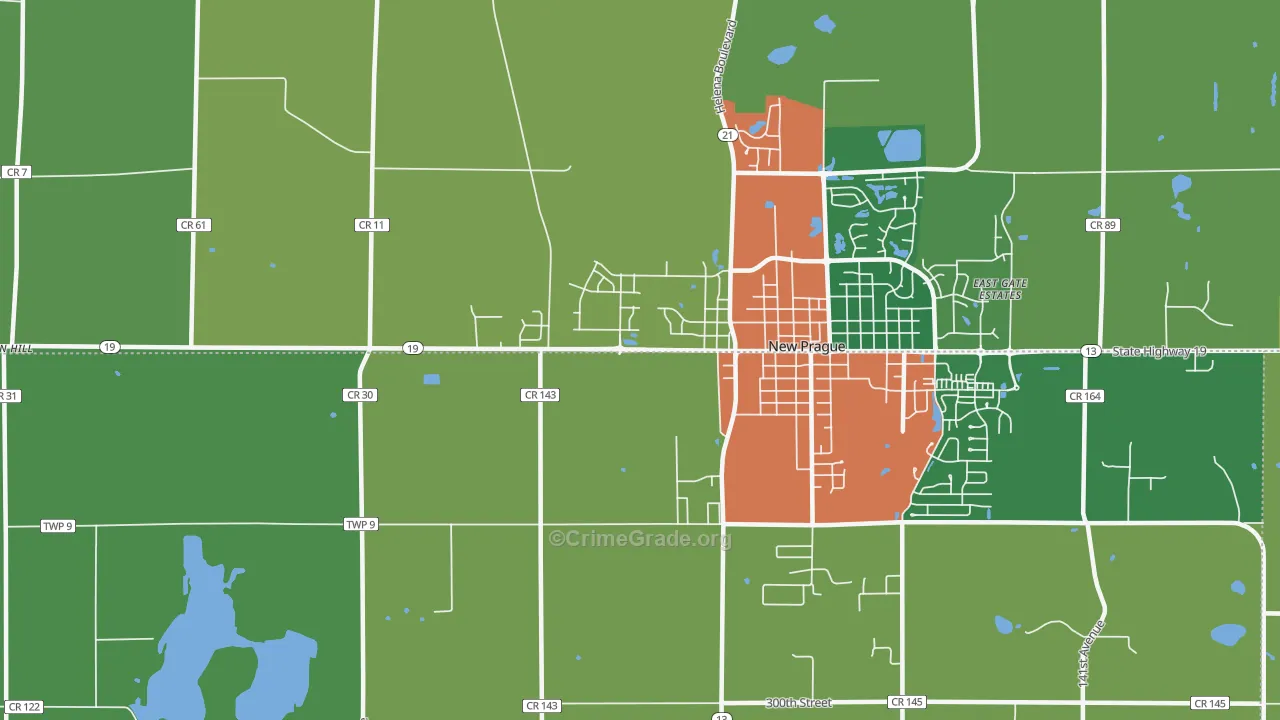 St. Patrick, MN Map of Theft Rates