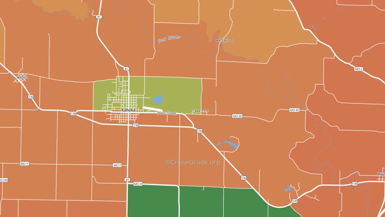 St. Patrick, MO Map of Theft Rates