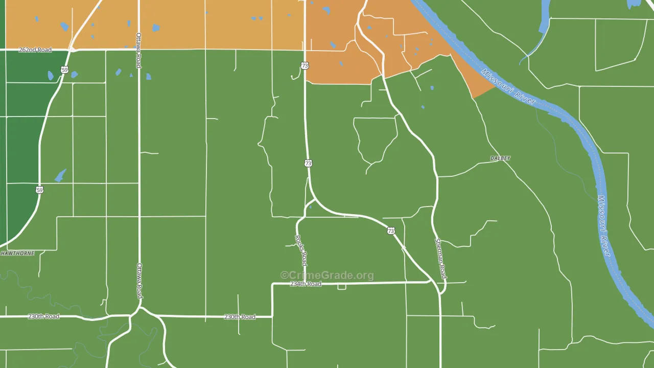 St. Pats, KS Map of Theft Rates