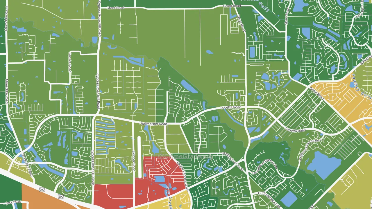 Stablewood-Valley Hi North-Houston, Cypress, TX Map of Theft Rates