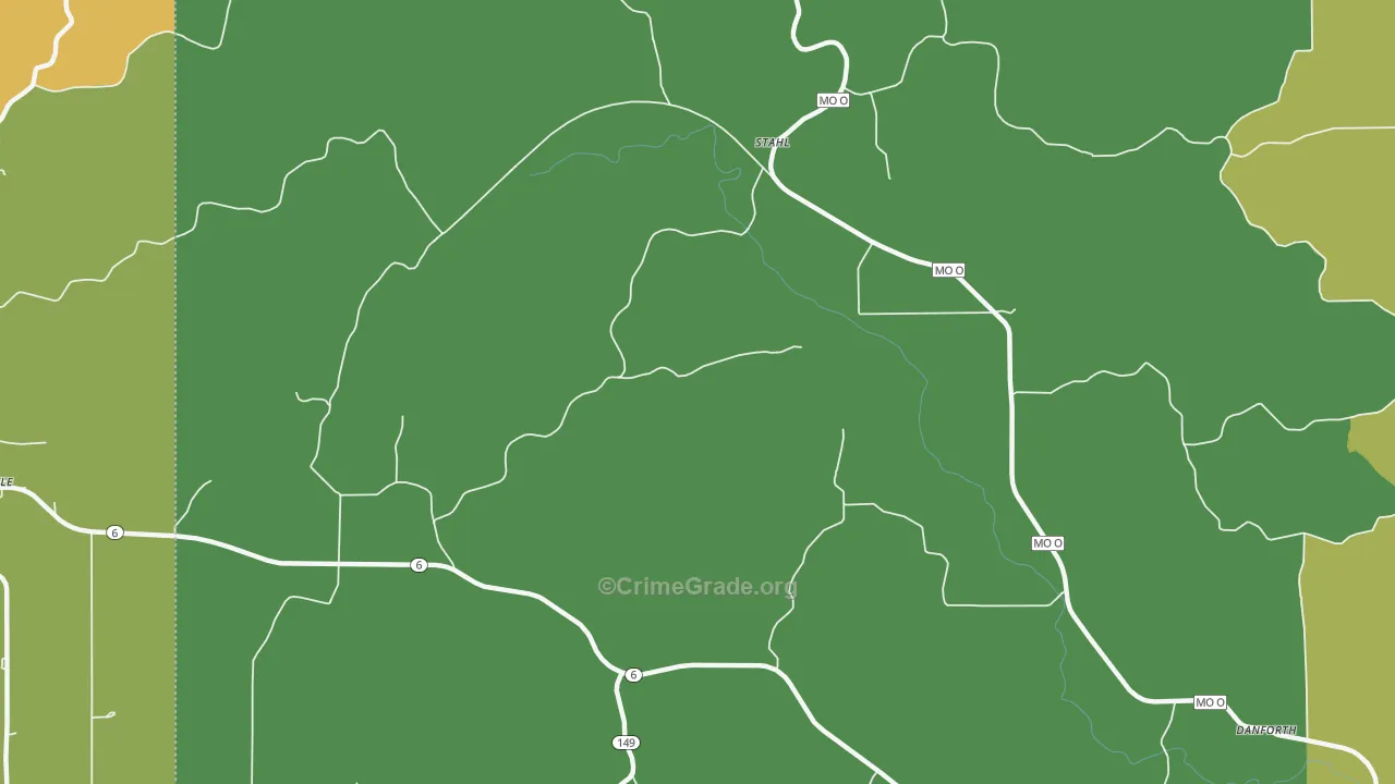 Stahl, MO Map of Theft Rates